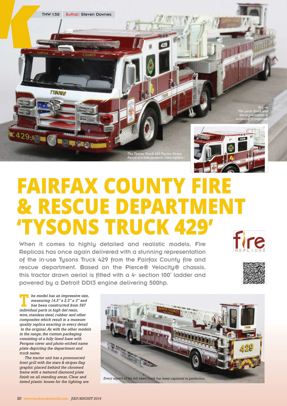 Fairfax County T429 featured in Truck Model World