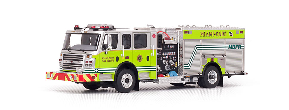 Miami-Dade Rosenbauer Commander pumper scale model