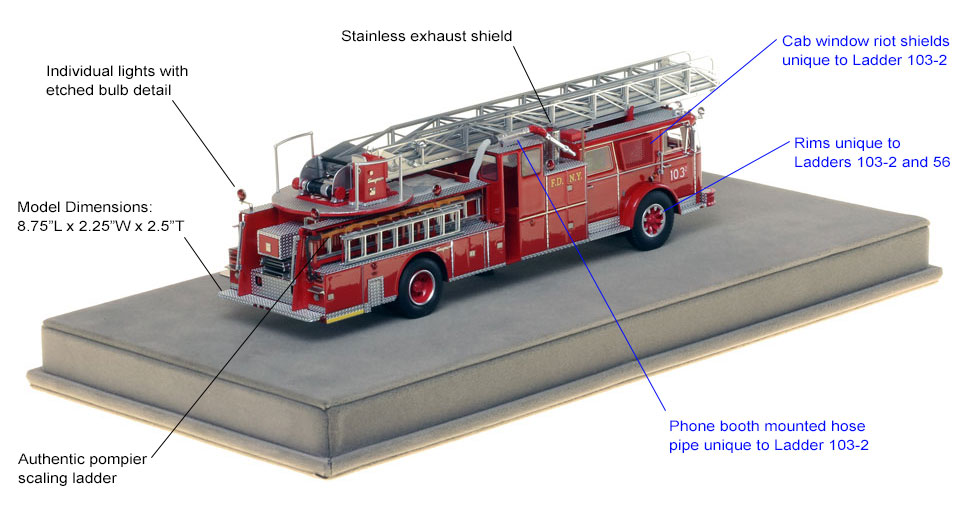 Brooklyn's Ladder 103-2 scale model features