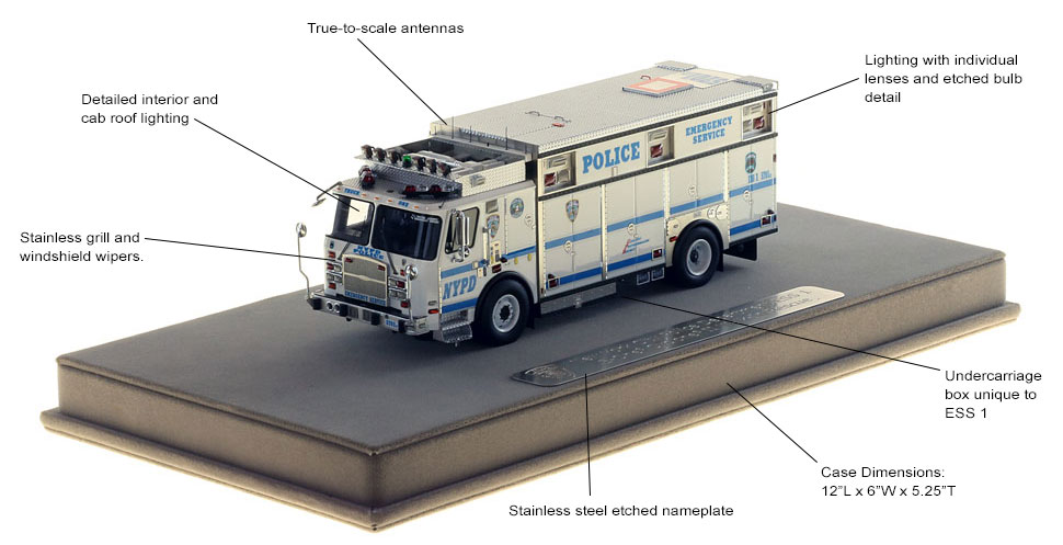 NYPD ESS 1 scale model specs and features