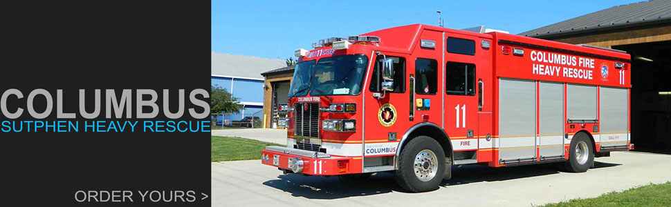 Fire Replicas Columbus Division of Fire Sutphen Heavy Rescue FR060 New Release