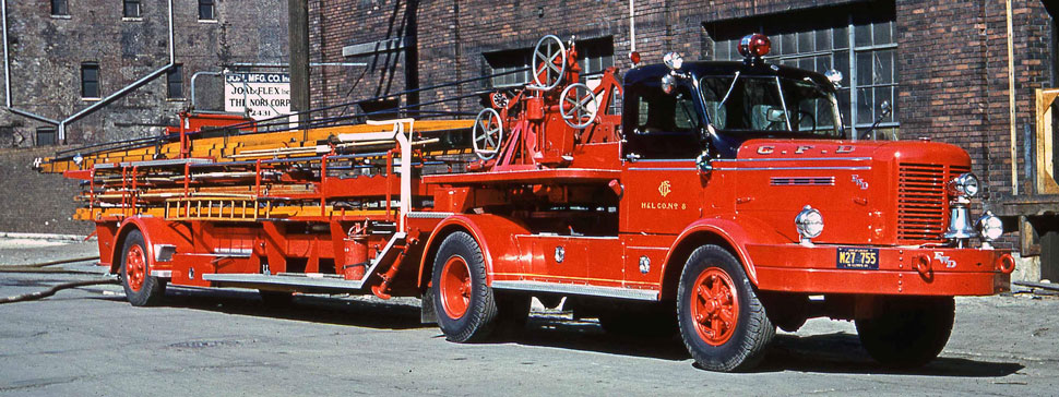 Chicago Fire Department 1954 FWD 85' Tractor Drawn Aerial