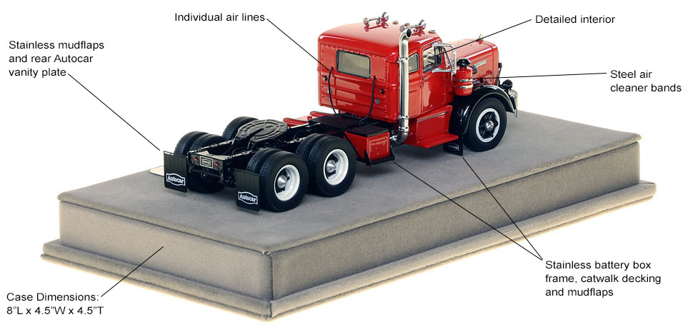 Features and specs of the 1954 Autocar DC-100T Tandem Axle