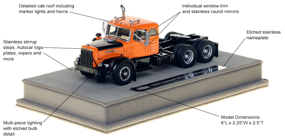 Specs and features of the 1954 Autocar DC-100T Tandem Axle