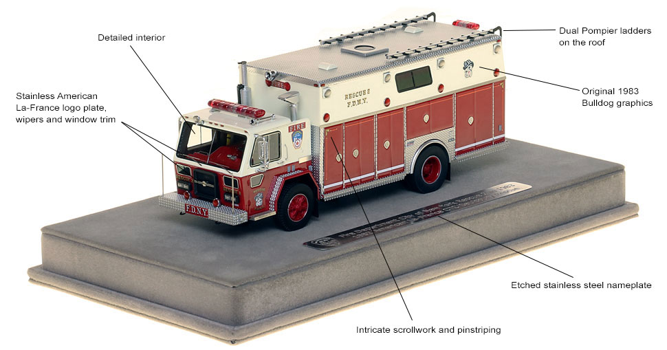Specs and features of FDNY Rescue 2 from 1982
