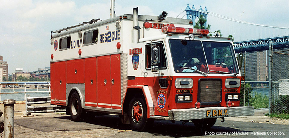 1982 FDNY American LaFrance Rescue 2 as seen after 1988