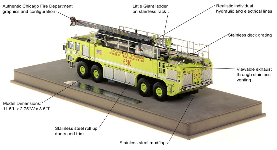 Chicago O'Hare 6510 Crash Truck is authentic to the real rig