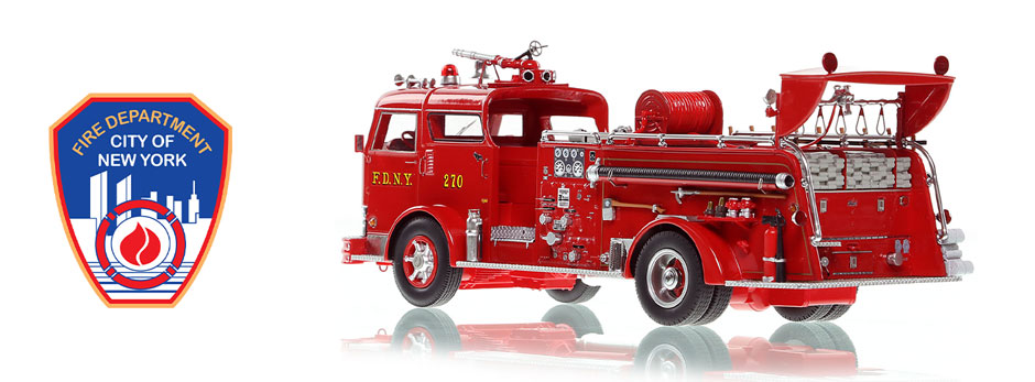 1:50 scale model of FDNY Mack C Engine 270 in Queens