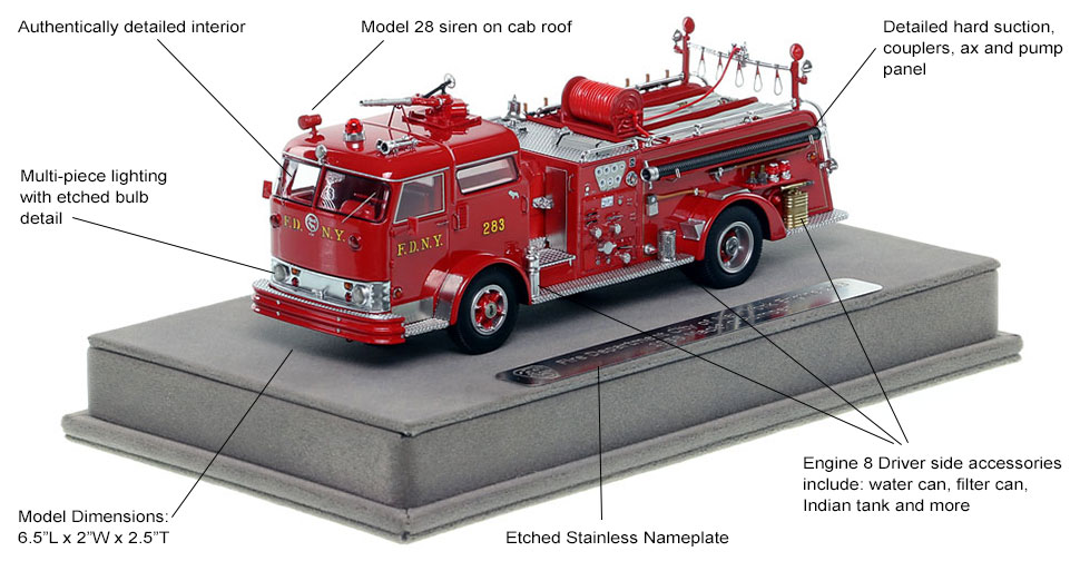 1:50 scale FDNY Mack C Engine 283 in Brooklyn