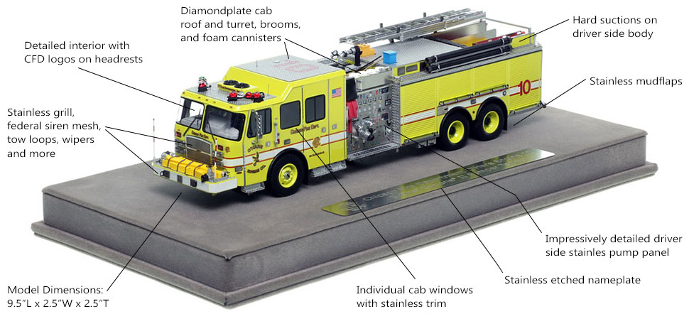 Specs and features of Chicago O'Hare E-One Engine 10